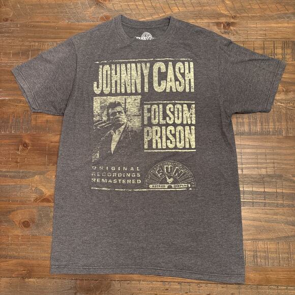 Vintage Official JOHNNY CASH ‘Fulsom Prison’ Sun Records Shirt M Memphis - Picture 1 of 6
